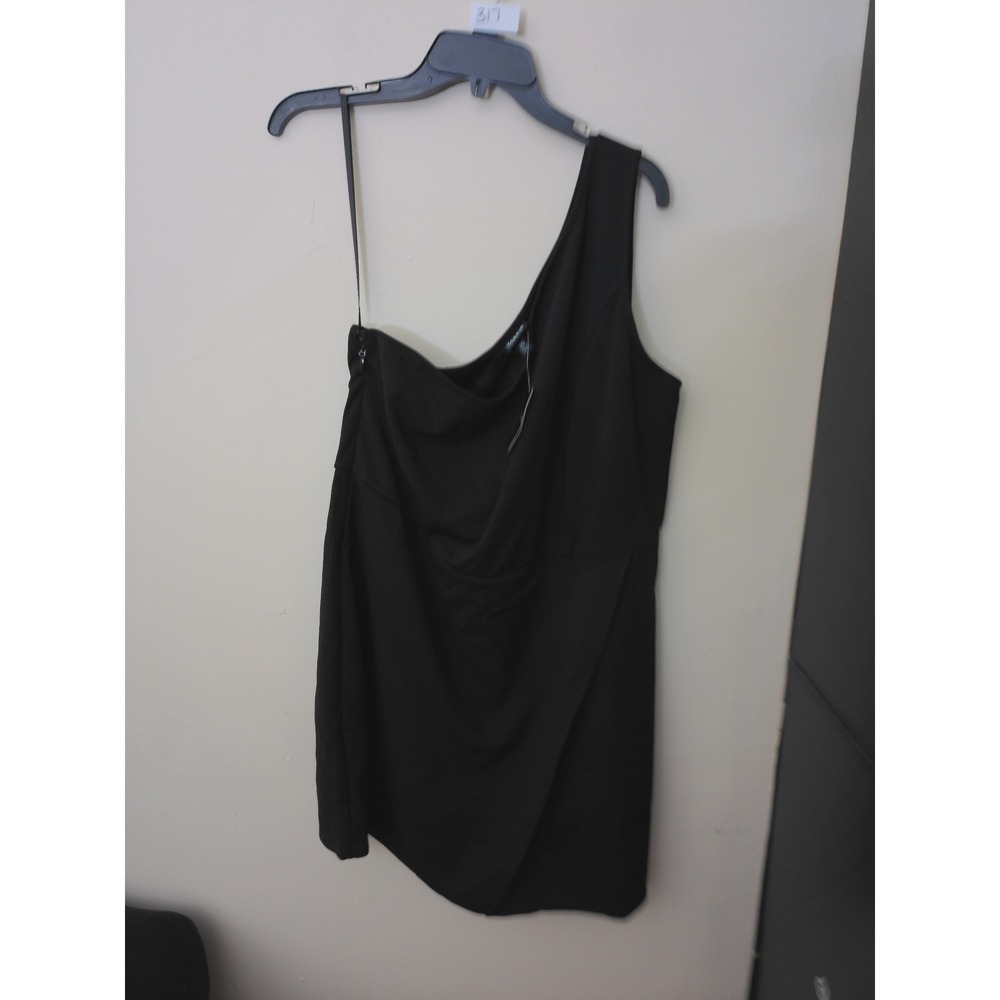 Torrid Skirt Romper Women 20 Black New One Shoulder Wrap Poly‎ Crepe 41965669